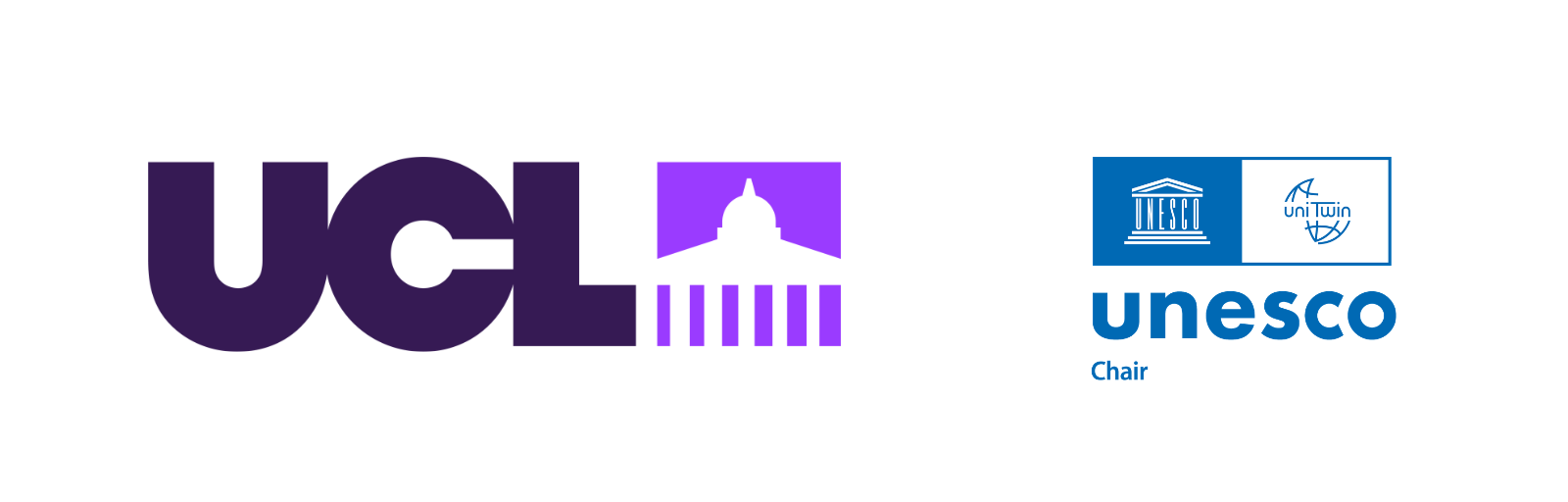 The UCL and UNESCO Chair logos.